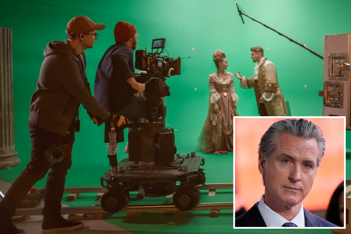 Gubernur California Gavin Newsom saat memberikan keterangan pers mengenai anggaran negara bagian.
