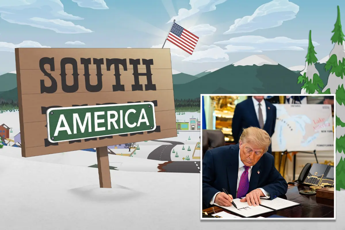 Logo South Park yang diubah menjadi South America dalam unggahan media sosial menjelang musim ke-29.